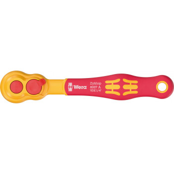 Wera 8007 A VDE Zyklop izolowana grzechotka, 1/4 cala, 144 mm, 05004866001