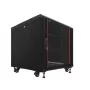 IT-BUDGET SRK zestaw szafy sieciowej 19 cali, 12U, 600 × 600 mm, czarny, 99ITB19SRK1266GSM