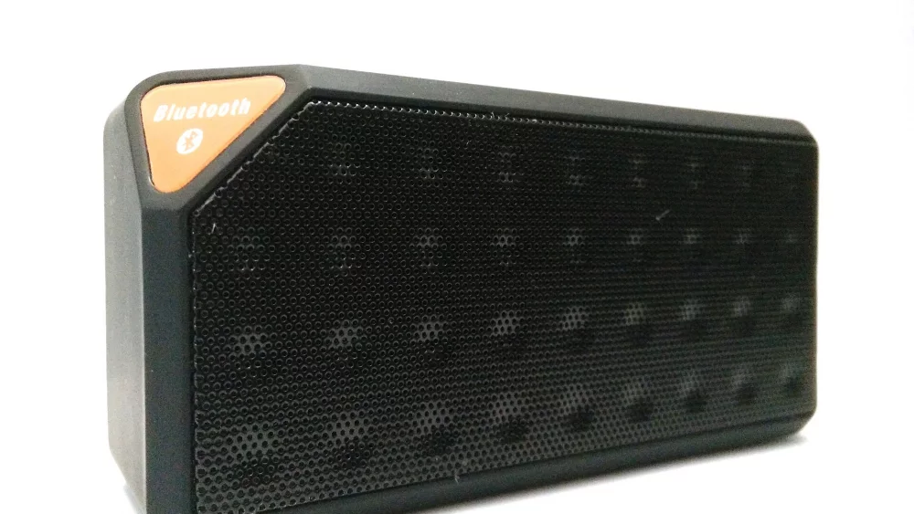 Bluetooth speaker on a desk